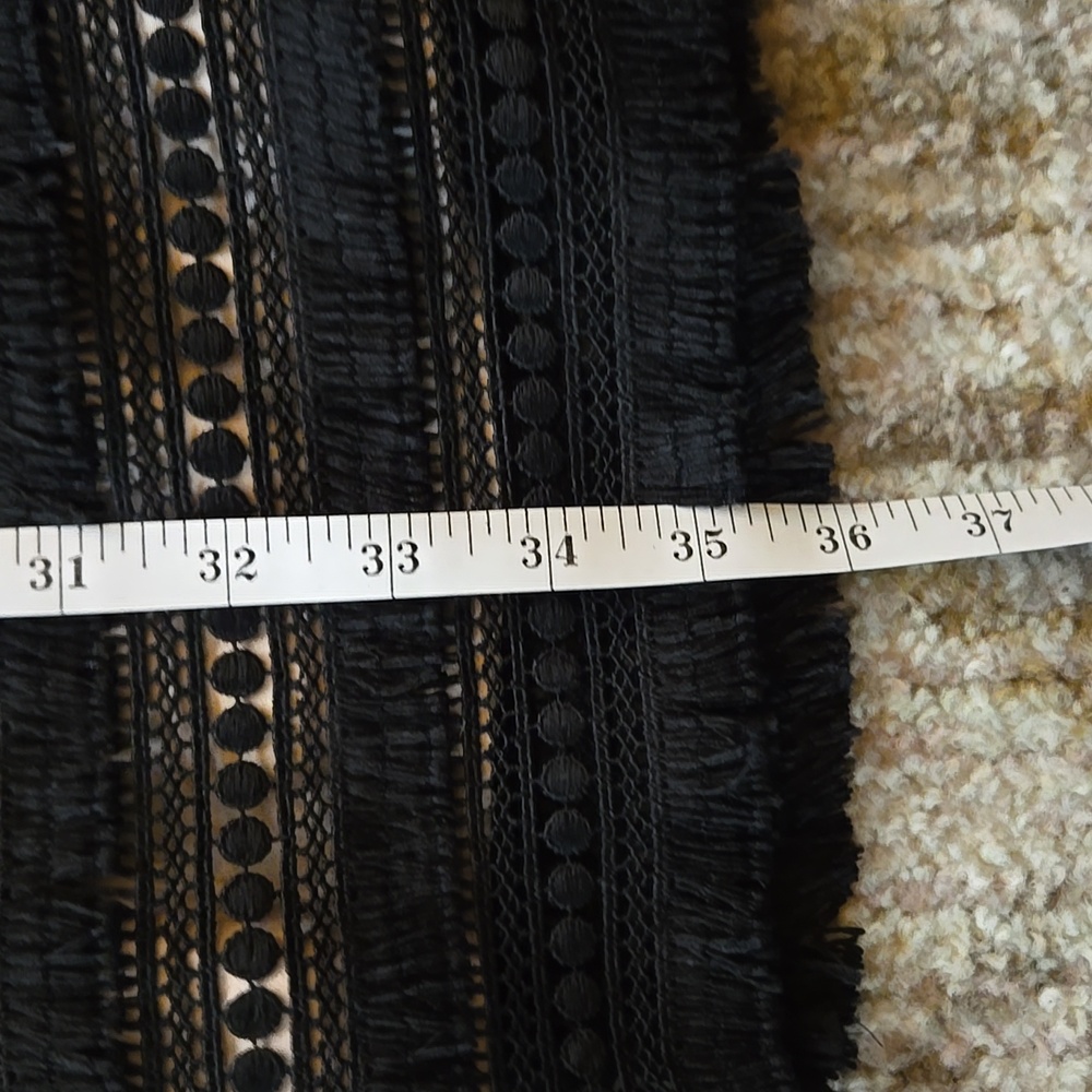 EUC Wms J. Crew Black Fringe Dress Size 2 - Picture 8 of 8